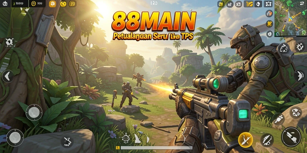 Tampilan gameplay seru dalam pertempuran TPS 88MAIN.