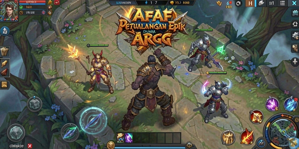 Tangkapan layar AFAF menunjukkan pertarungan epik dalam dunia ARPG yang menakjubkan.