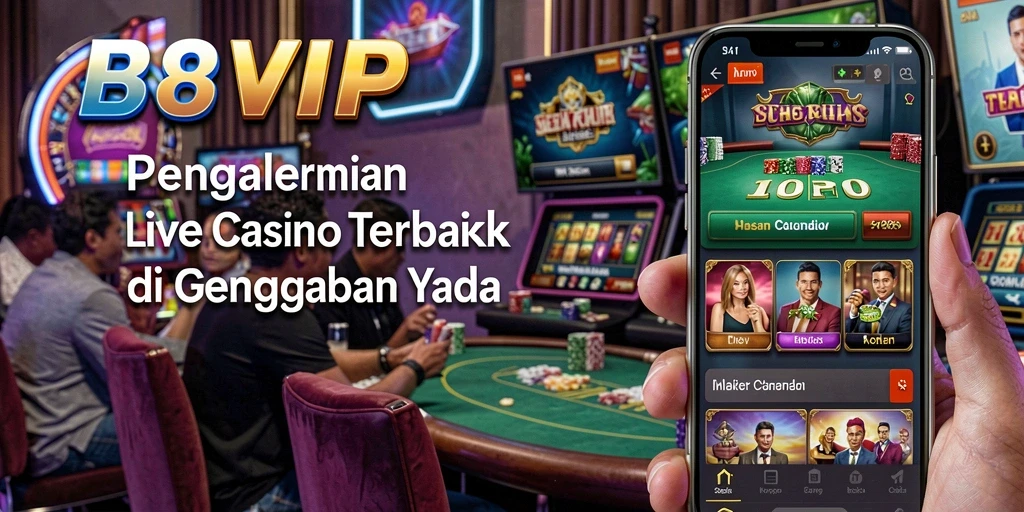 Tampilan gameplay Live Casino yang menarik dan interaktif di B8VIP.