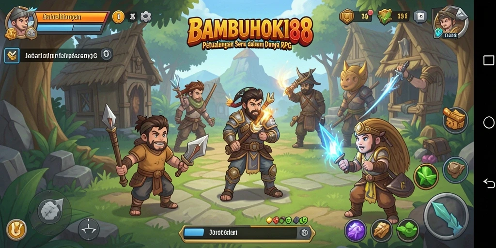 Tampilan gameplay BAMBUHOKI88 yang menampilkan aksi RPG seru.
