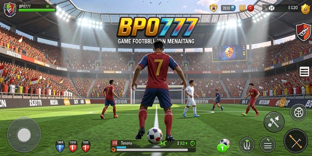 Tampilan gameplay seru di lapangan Football BPO777.