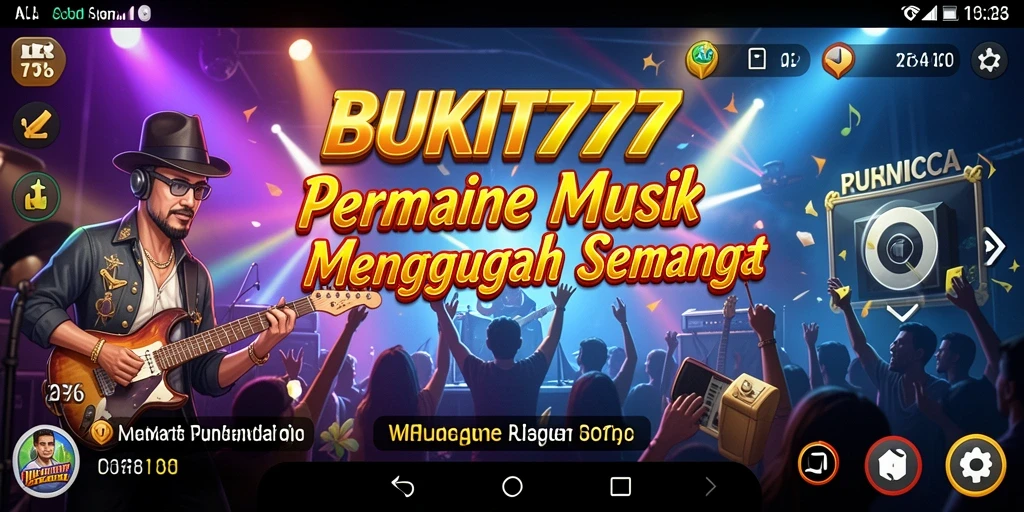 Tampilan gameplay BUKIT777 yang menakjubkan dengan interaksi musik.