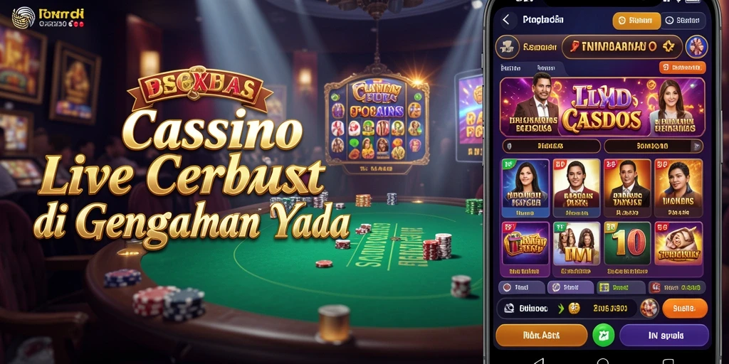 Screenshot F32 menunjukkan dealer profesional dan interaksi seru di permainan Live Casino.