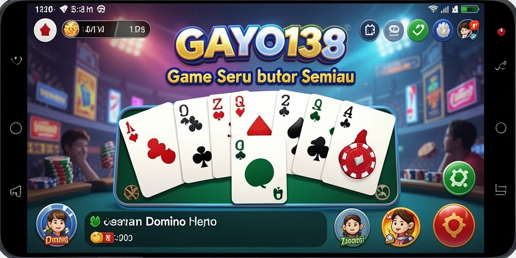 Gameplay seru GAYO138 yang menampilkan permainan Domino.