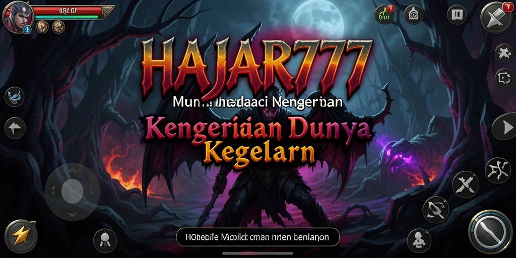 Tangkapan layar menampilkan suasana mencekam dalam gameplay HAJAR777.