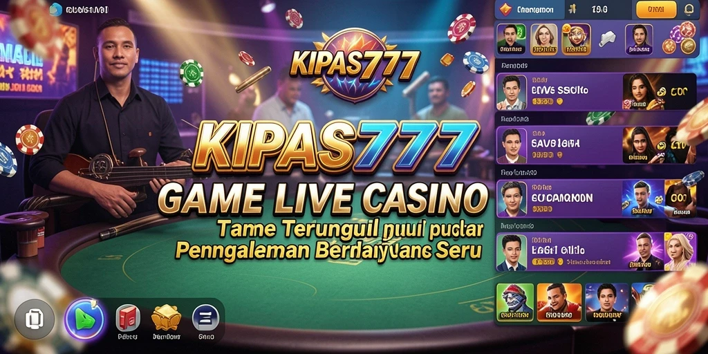 Screenshot gameplay KIPAS777 dengan dealer profesional di Live Casino.