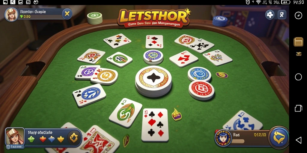 Screenshot gameplay LETSTHOR yang menampilkan serunya permainan Gaple.