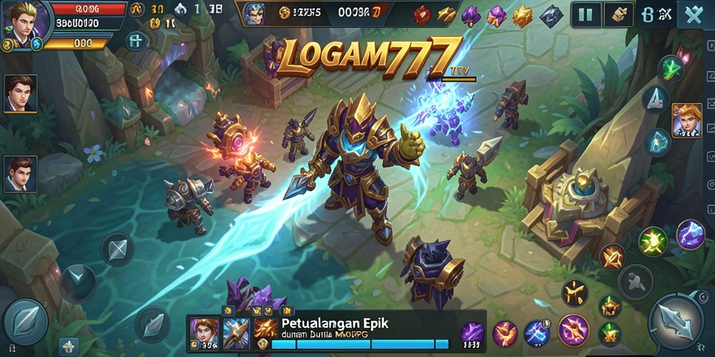 Screenshot gameplay LOGAM777 yang menampilkan aksi epik dalam dunia MMORPG.