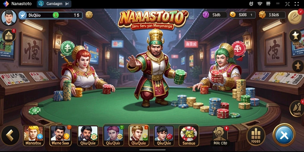 Screenshot gameplay QiuQiu yang menegangkan di NANASTOTO.