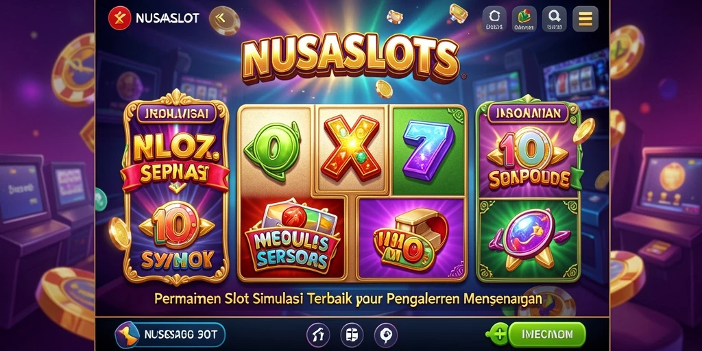 Tampilan screenshot utama NUSASLOTS yang menampilkan gameplay slot yang seru.