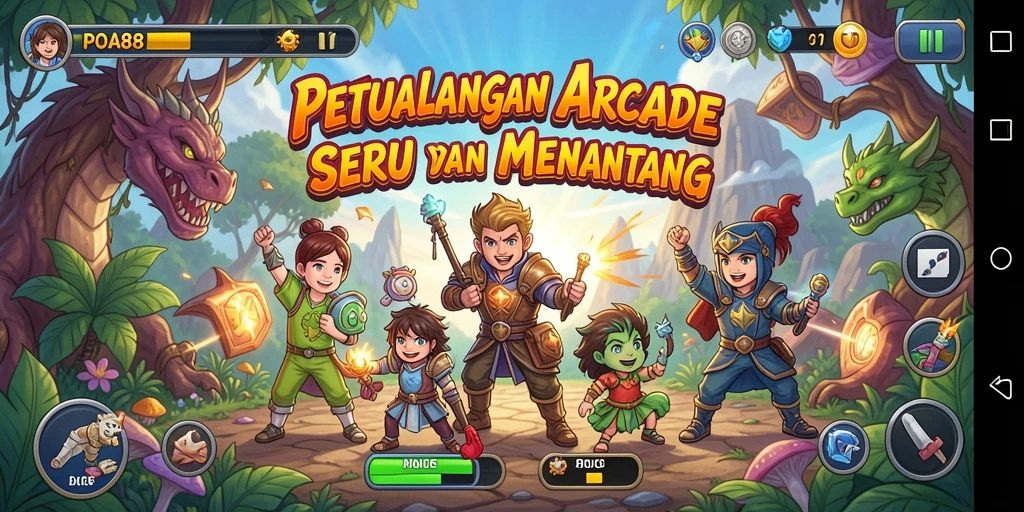 Tampilan gameplay seru POA88 yang penuh tantangan arcade.