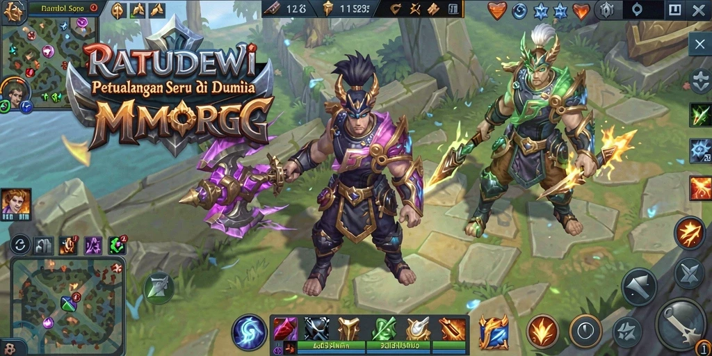 Screenshot menunjukkan aksi seru dalam gameplay RATUDEWI MMORPG.