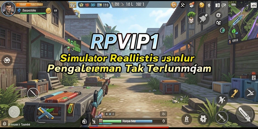 Screenshot gameplay RPVIP1 menunjukkan interaktivitas yang mendalam antara karakter dan lingkungan.