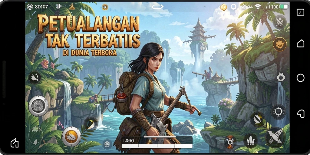 Tampilan gameplay SD107 yang memukau dalam dunia terbuka yang menantang.