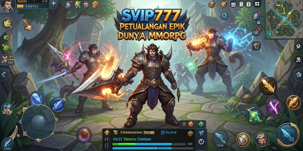 Tangkapan layar utama dari gameplay <strong>SVIP777</strong> yang menampilkan aksi epik dalam petualangan MMORPG.