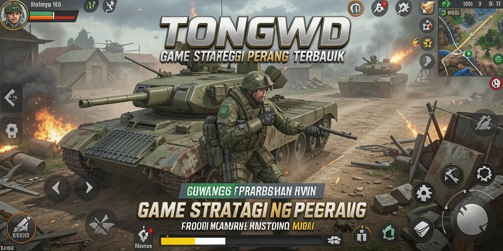 Screenshot gameplay TONGWD yang menampilkan pertempuran strategis.
