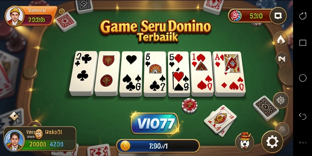 Tampilan screenshot VIO77 menunjukkan serunya permainan Domino.