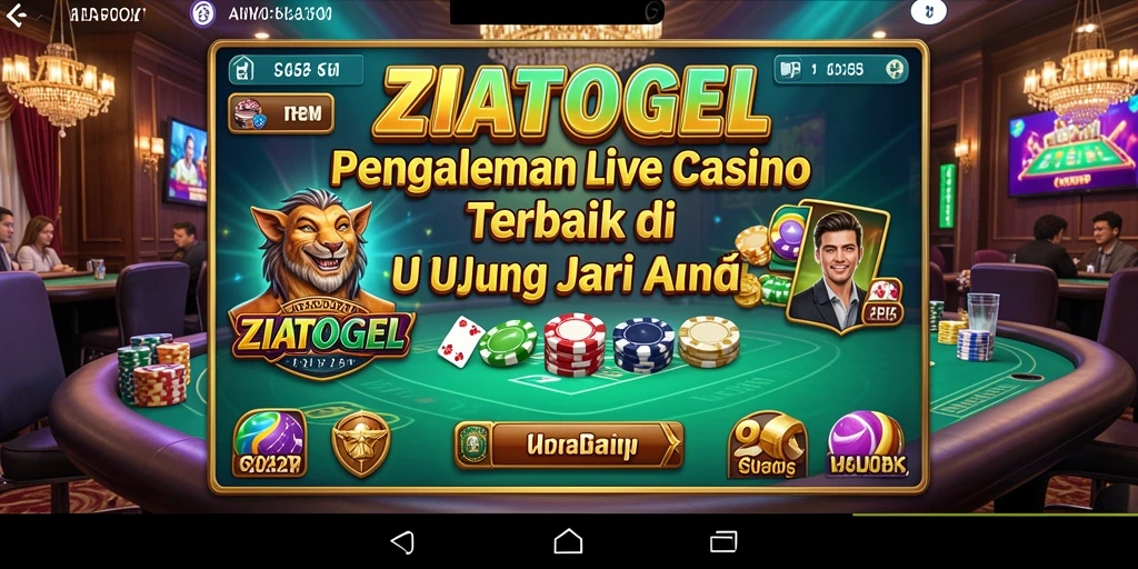 Tampilan gameplay seru dan interaktif di ZIATOGEL Live Casino.